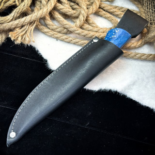 Нож Ять Линза (AUS10Cobalt, стаб. кап клена)