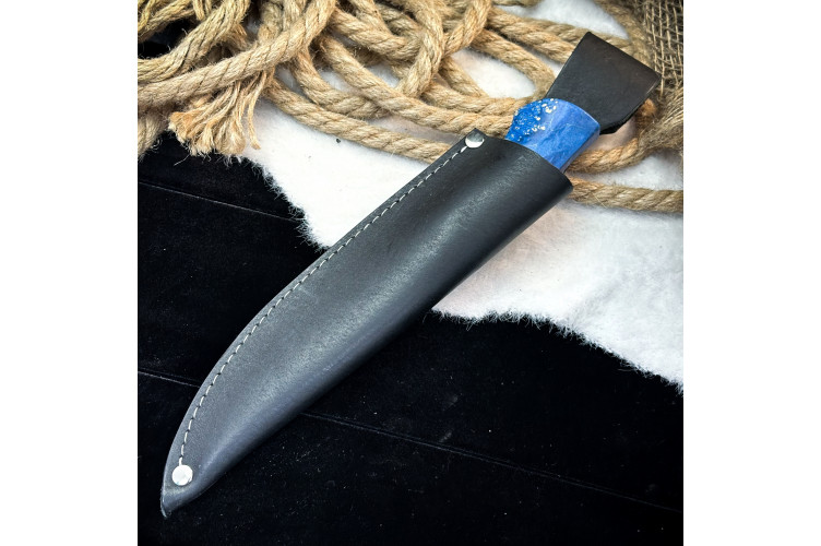 Нож Ять Линза (AUS10Cobalt, стаб. кап клена)