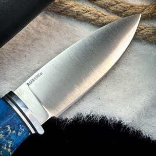 Нож Ять Линза (AUS10Cobalt, стаб. кап клена)