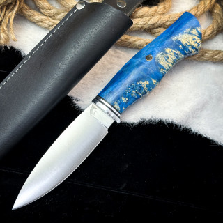 Нож Ять Линза (AUS10Cobalt, стаб. кап клена)