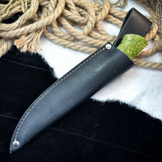 Нож Ять Линза (AUS10Cobalt, стаб. кап клена)