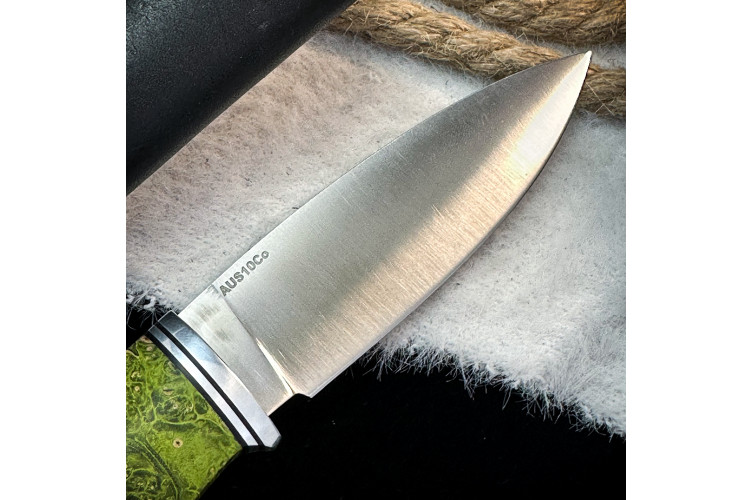 Нож Ять Линза (AUS10Cobalt, стаб. кап клена)