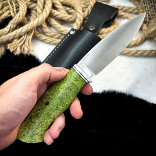 Нож Ять Линза (AUS10Cobalt, стаб. кап клена)