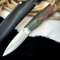 Нож Ять Линза (AUS10Cobalt, стаб. кап клена)