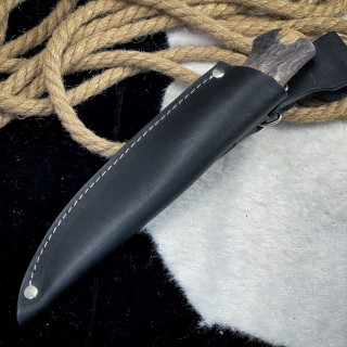 Нож Защитник (110Х18М-шд, стаб. карельская береза)